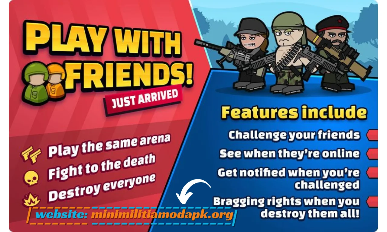 play mini militia with friends doodle army 2