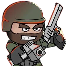 icon , cartoon character, and avatar of mini militia mod apk