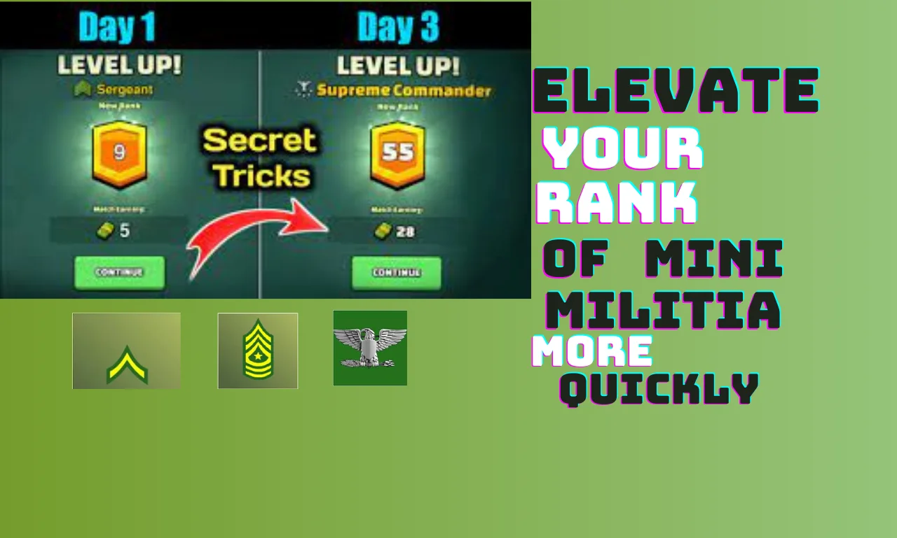 ELEVATE YOUR RANK IN MINI MILITIA mod apk all ranks